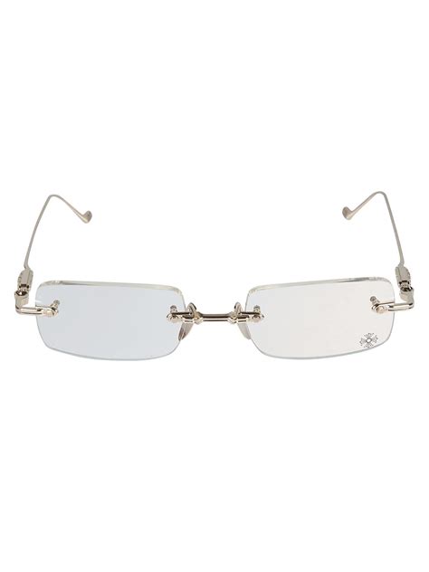 chrome hearts rimless glasses